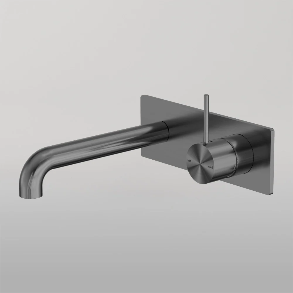 Nero Mecca Wall Basin/Bath Mixer Handle Up 230mm Gunmetal - Image 2