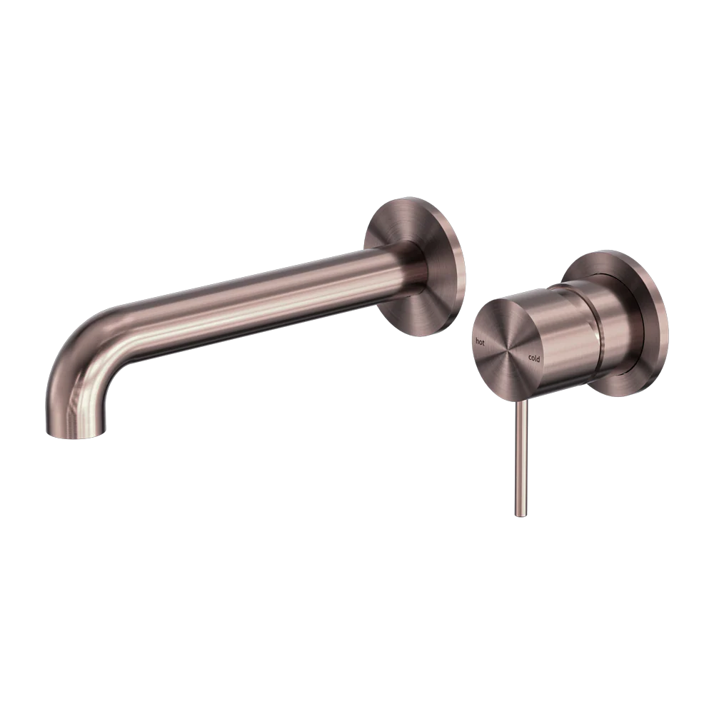 Nero Mecca Wall Basin/Bath Mixer Separate Back Plate 120mm Brushed Bronze - Image 3