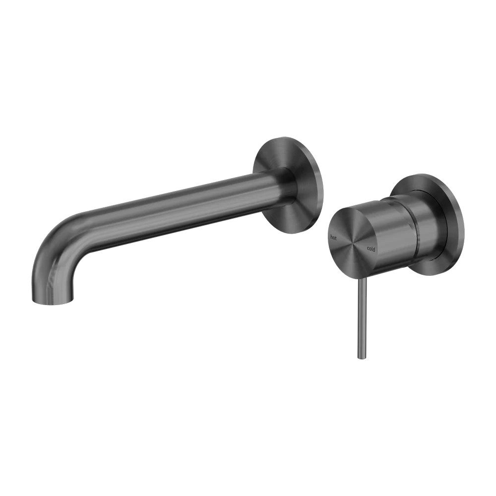 Nero Mecca Wall Basin/Bath Mixer Separate Back Plate 120mm Gunmetal