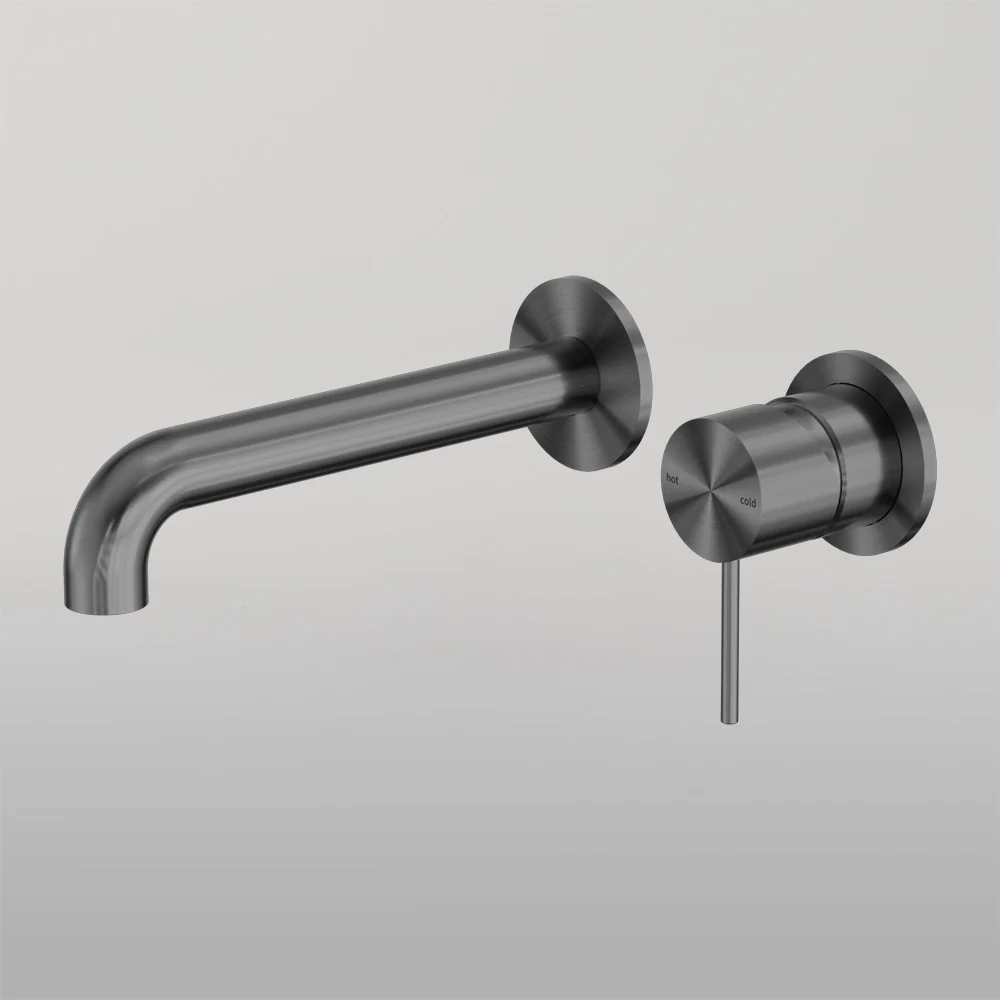 Nero Mecca Wall Basin/Bath Mixer Separate Back Plate 120mm Gunmetal - Image 2