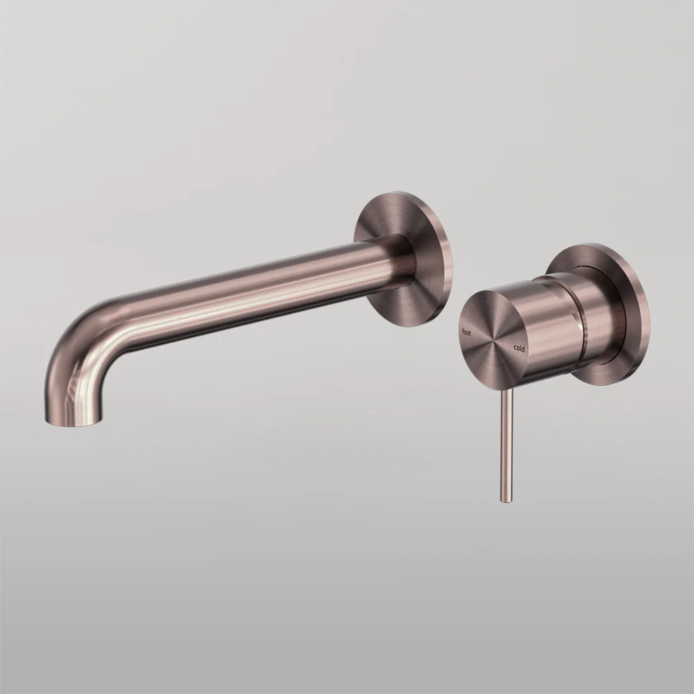 Nero Mecca Wall Basin/Bath Mixer Separate Back Plate 230mm Brushed Bronze - Image 2