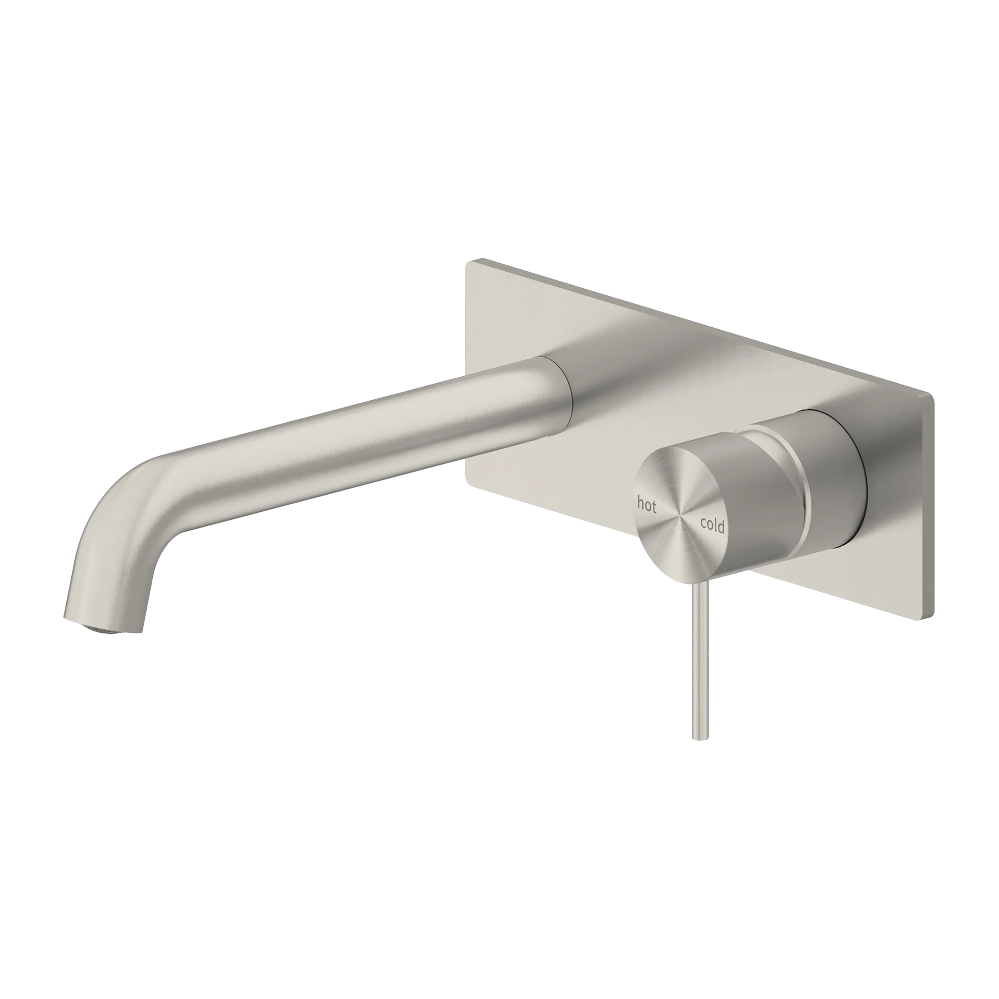 Nero Mecca Wall Basin Mixer 185mm Spout Brushed Nickel - Image 3