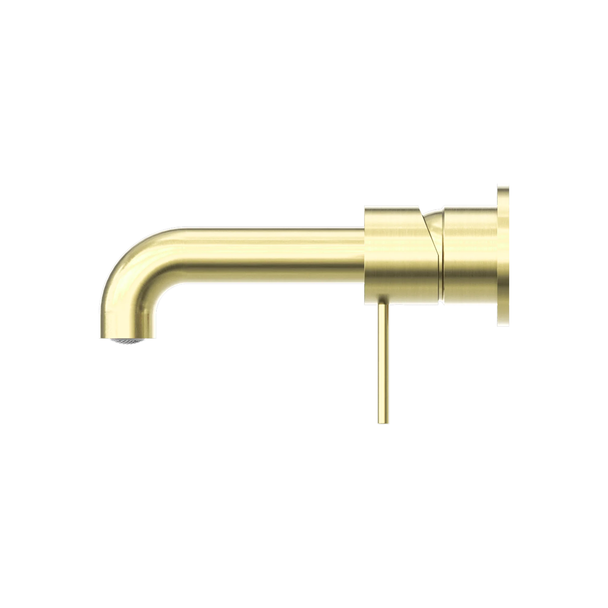 Nero Mecca Wall Basin Mixer Separate Back Plate 230mm Spout Brushed Gold - Image 4