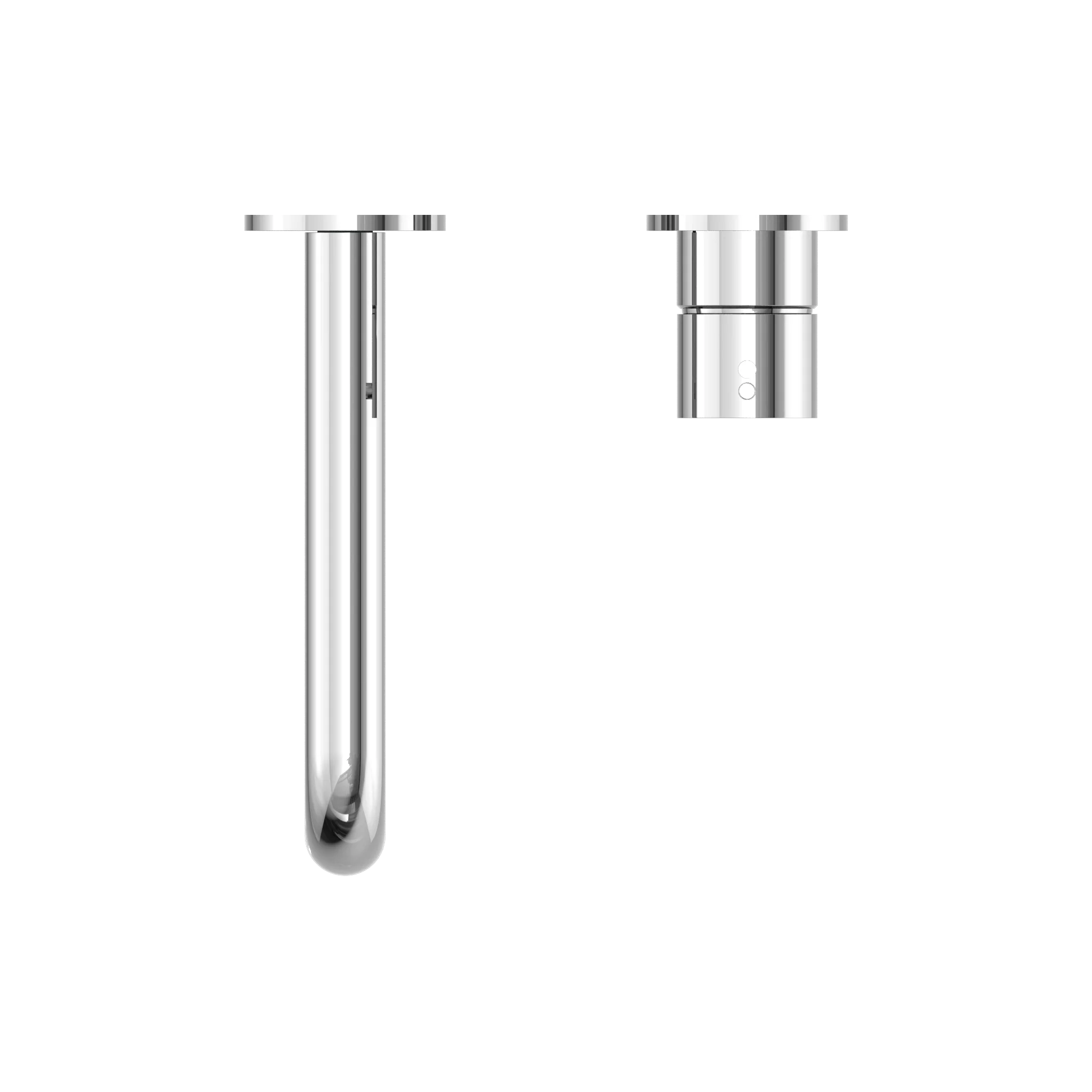 Nero Mecca Wall Basin Mixer Separate Back Plate Handle Up 185mm Spout Chrome - Image 5