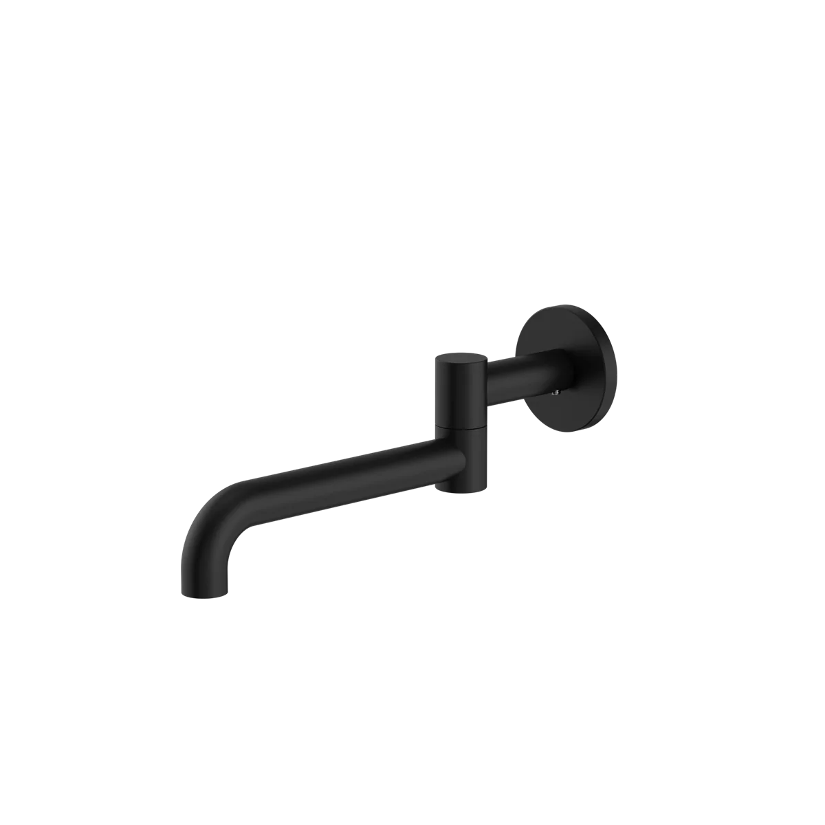 Nero Mecca Wall Mounted Swivel Basin/Bath Spout Only 225mm Matte Black