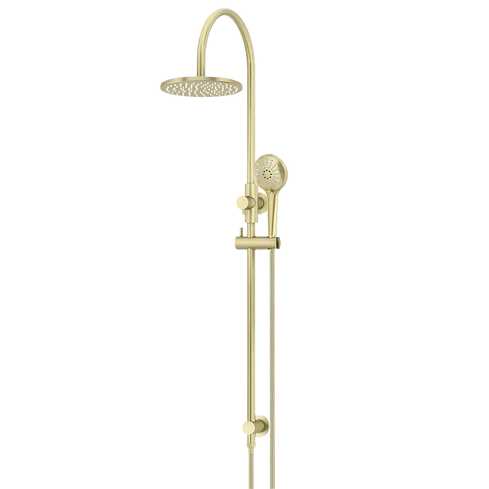 Meir 200mm Round Overhead Shower Rail Three Function Hand Shower Tiger Bronze - Image 3
