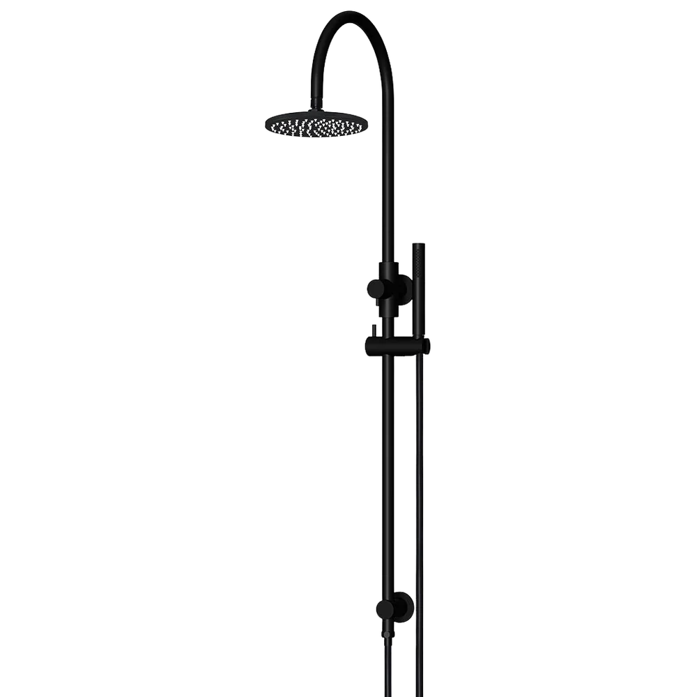 Meir 200mm Round Overhead Shower Set Single Function Hand Shower Matte Black - Image 3