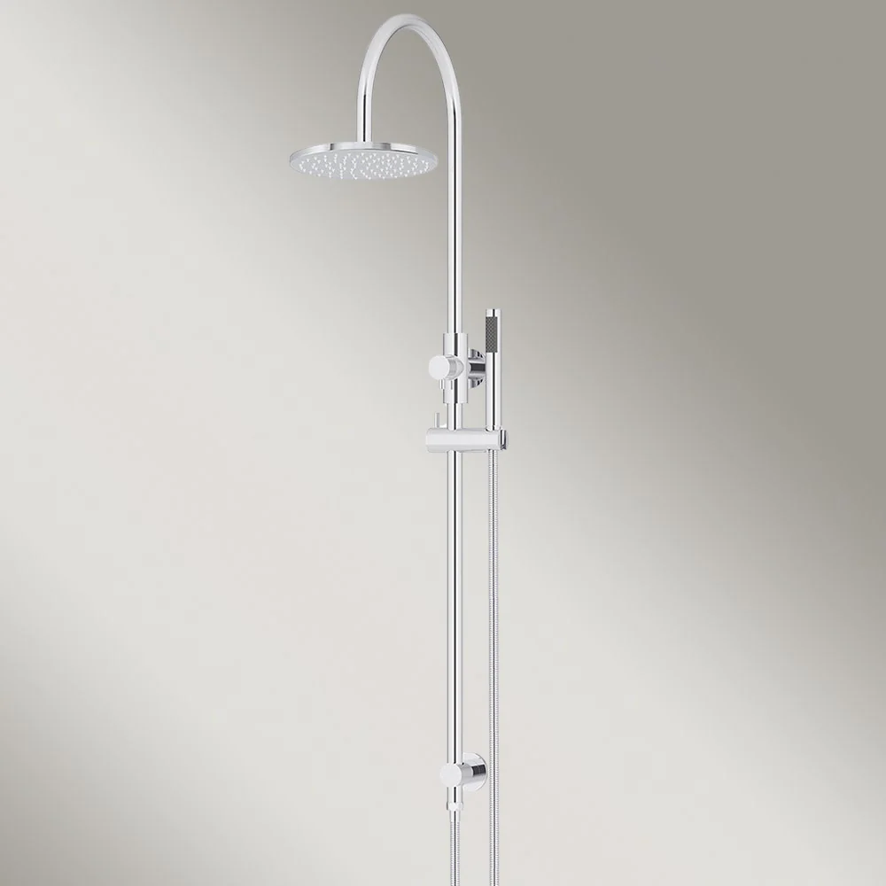 Meir 200mm Round Overhead Shower Set Single Function Hand Shower Polished Chrome - Image 2