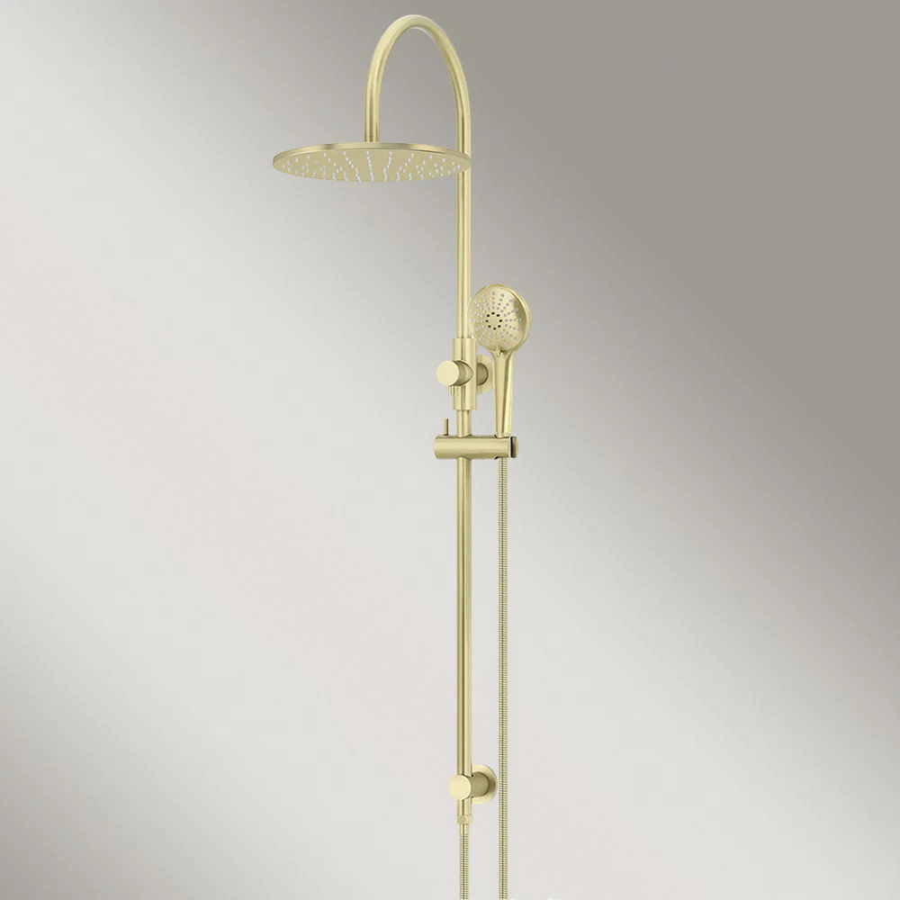 Meir 300mm Round Overhead Shower Rail Three Function Hand Shower Tiger Bronze - Image 2