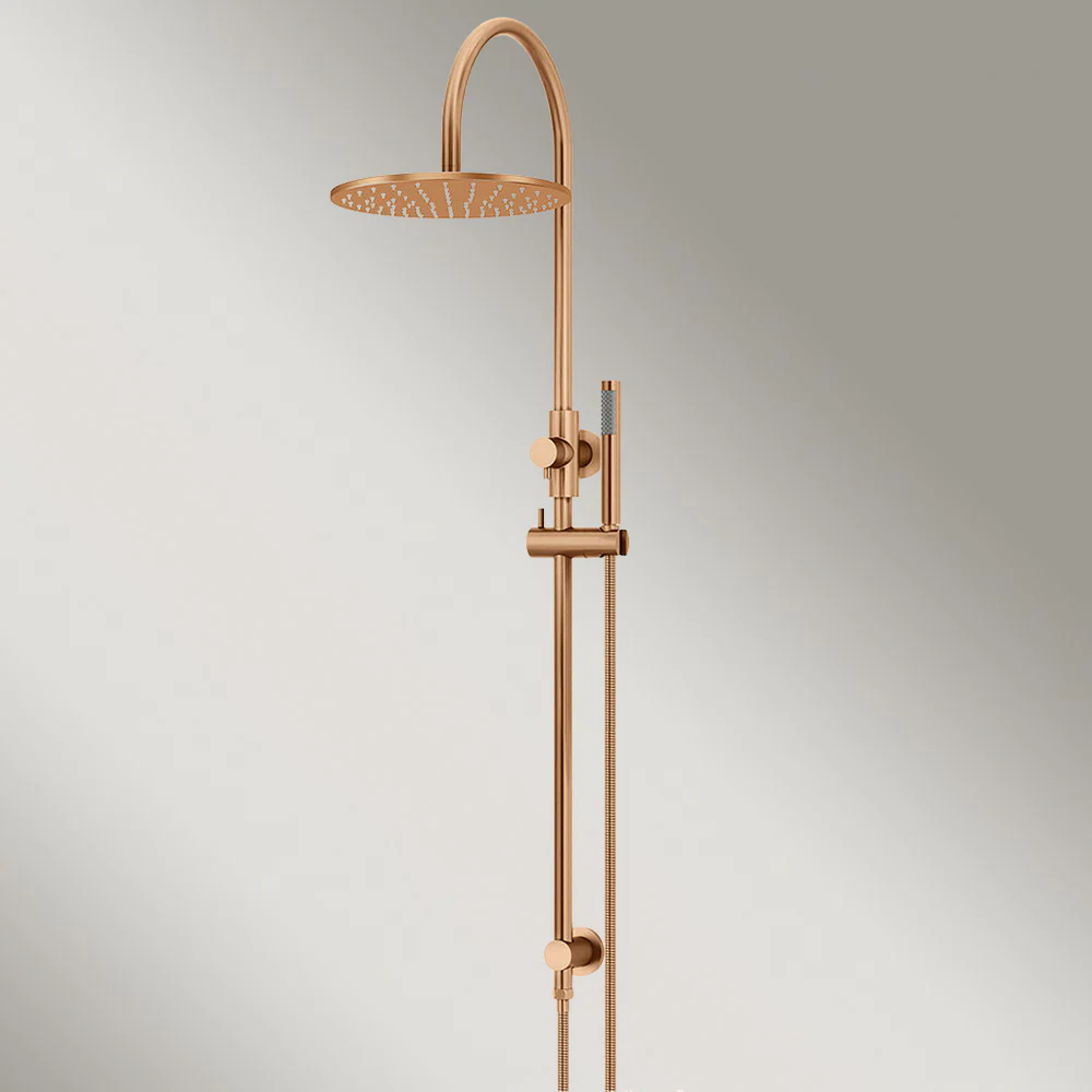 Meir 300mm Round Overhead Shower Set Single Function Hand Shower Lustre Bronze - Image 2