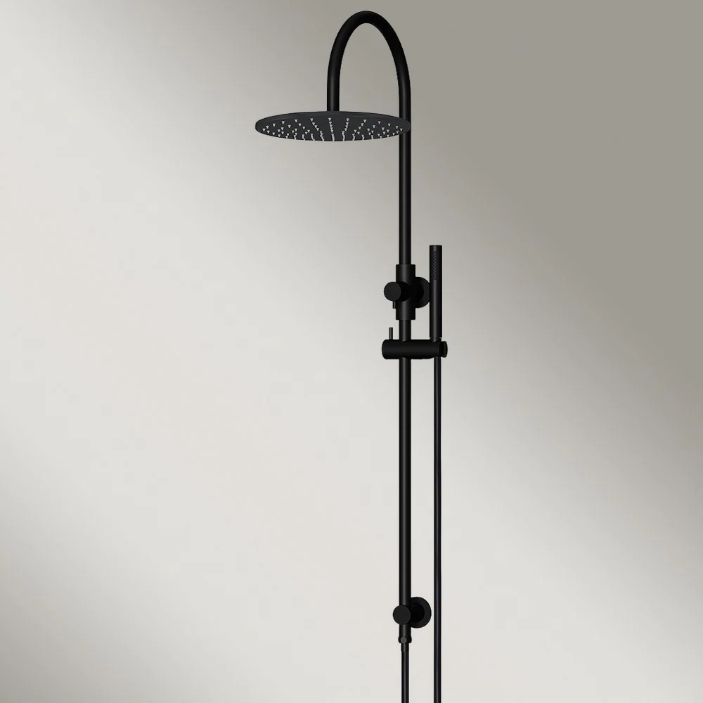 Meir 300mm Round Overhead Shower Set Single Function Hand Shower Matte Black - Image 2