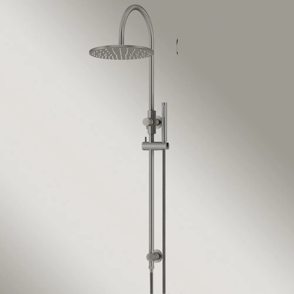 Meir 300mm Round Overhead Shower Set Single Function Hand Shower Shadow Gunmetal - Image 2