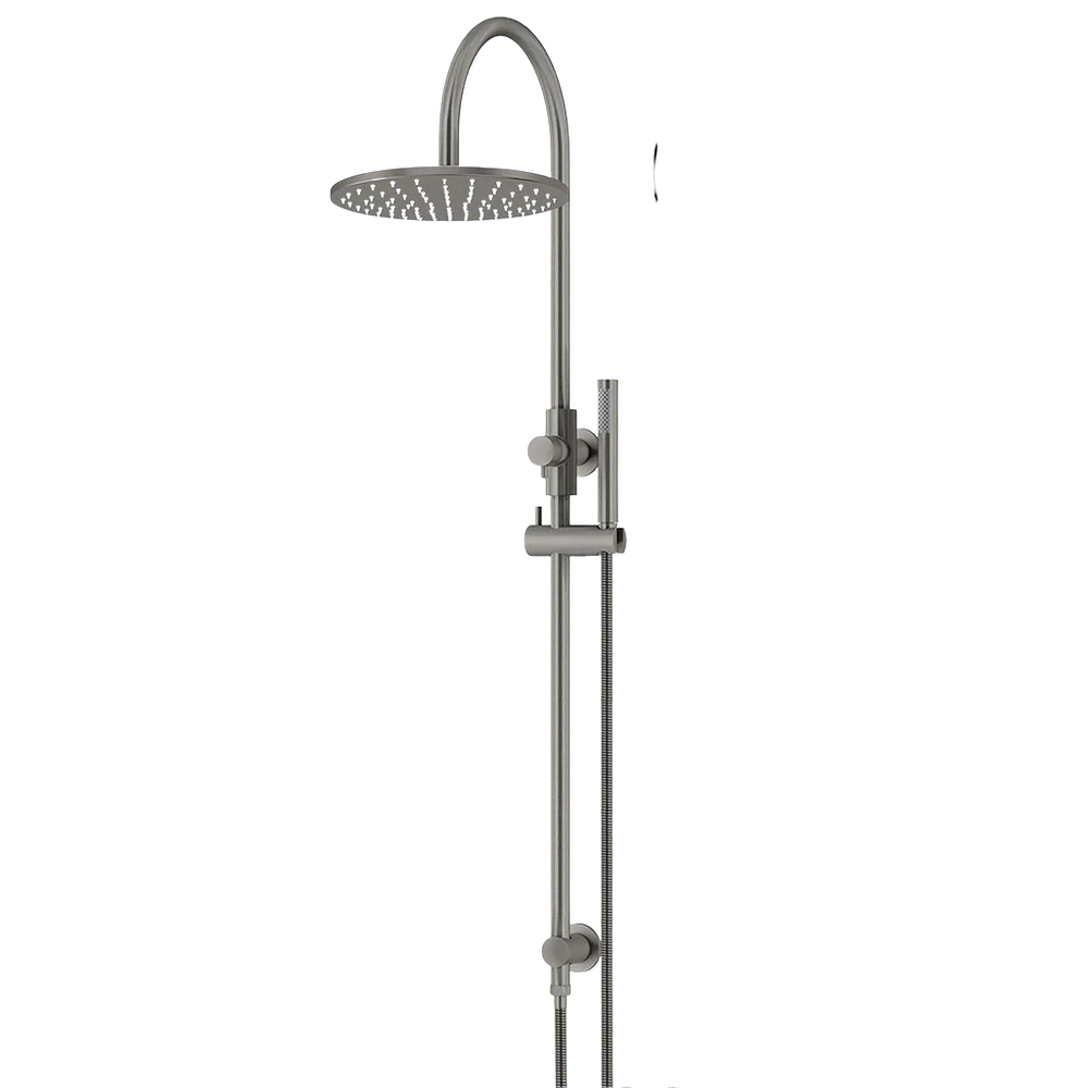 Meir 300mm Round Overhead Shower Set Single Function Hand Shower Shadow Gunmetal - Image 3