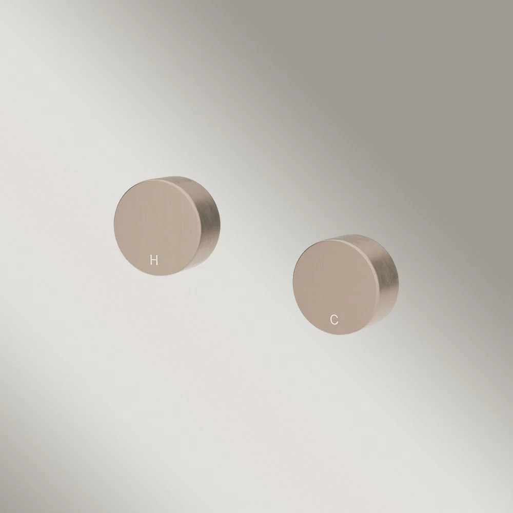 Meir Circular Wall Taps Champagne - Image 2