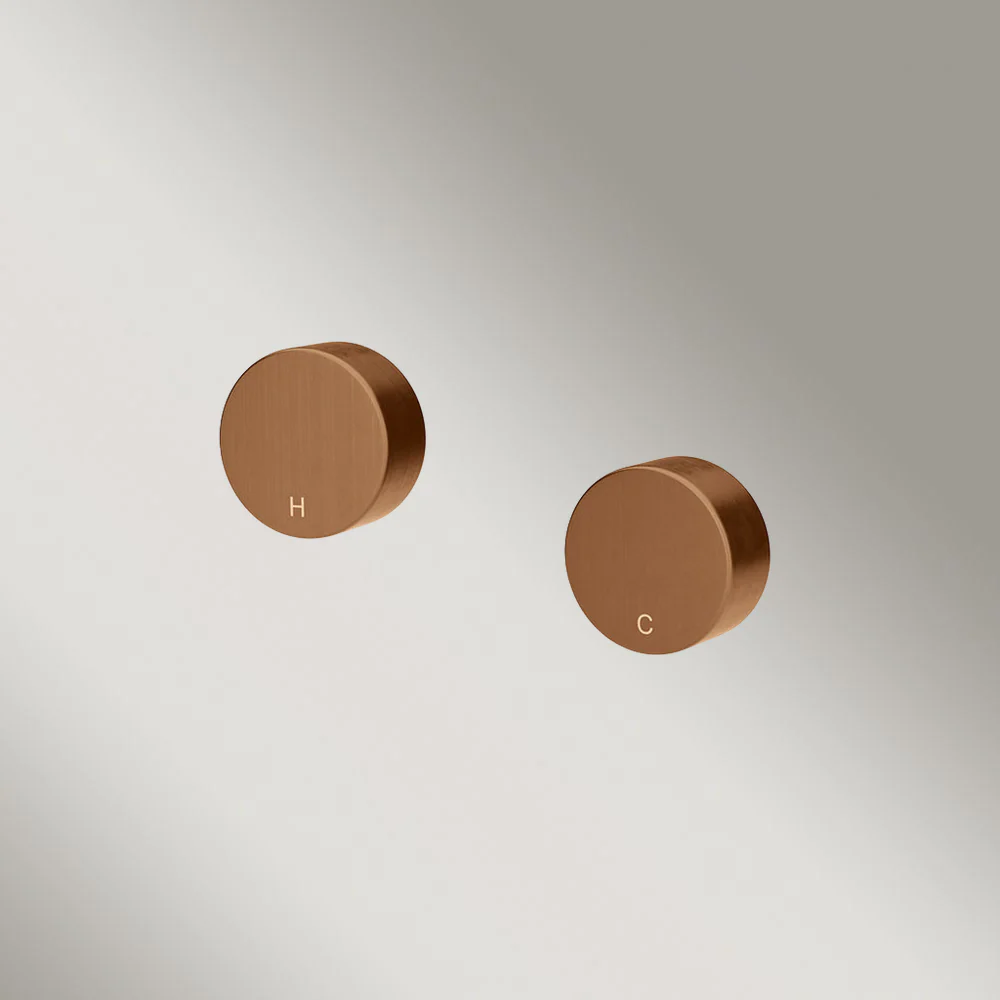 Meir Circular Wall Taps Lustre Bronze - Image 2