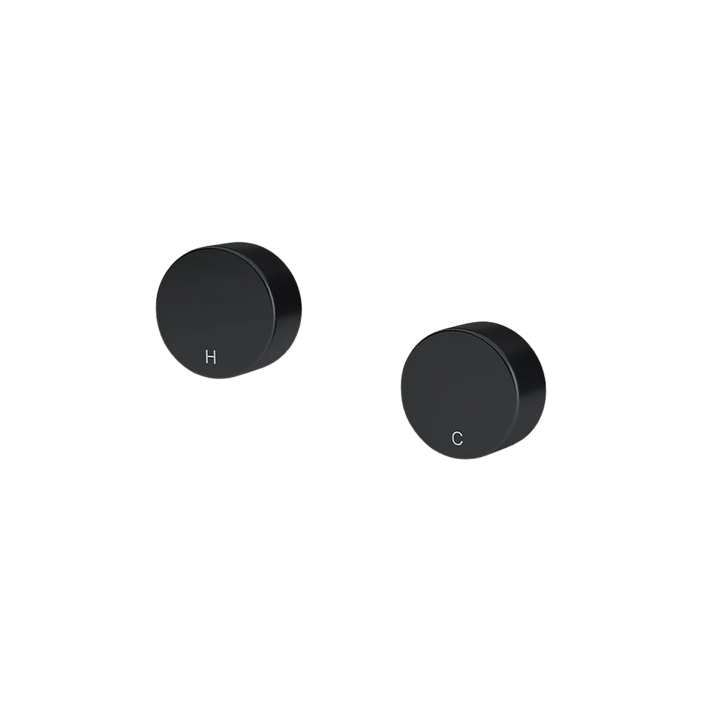 Meir Circular Wall Taps Matte Black