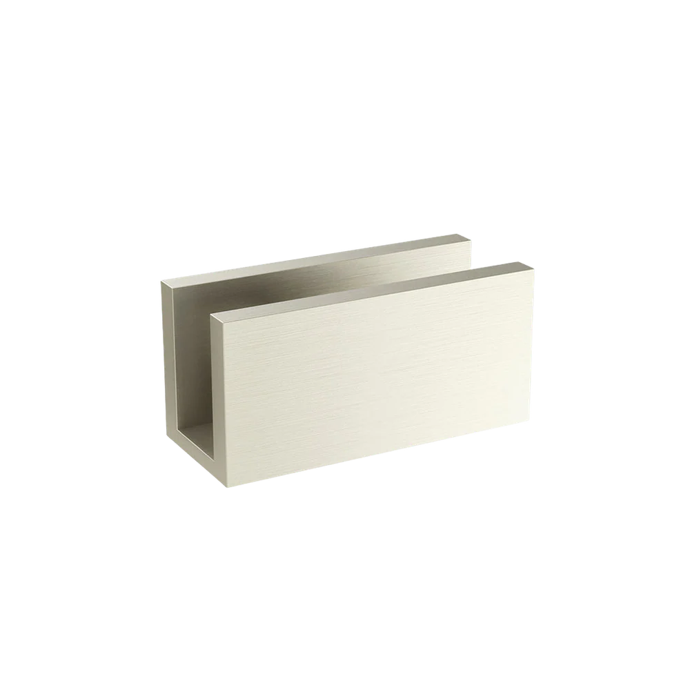 Meir Glass Fixing U Bracket Brushed Nickel - Image 3