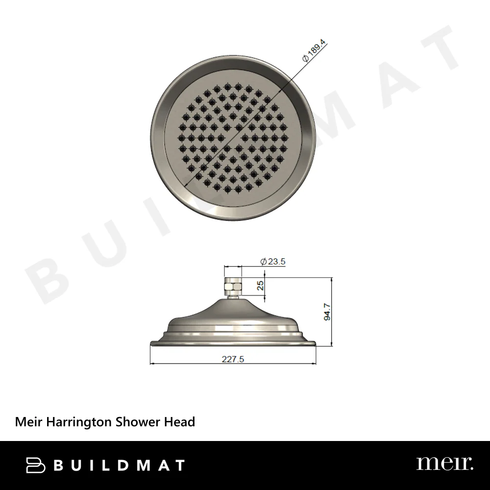 Meir Harrington Shower Head Brushed Nickel - Image 4