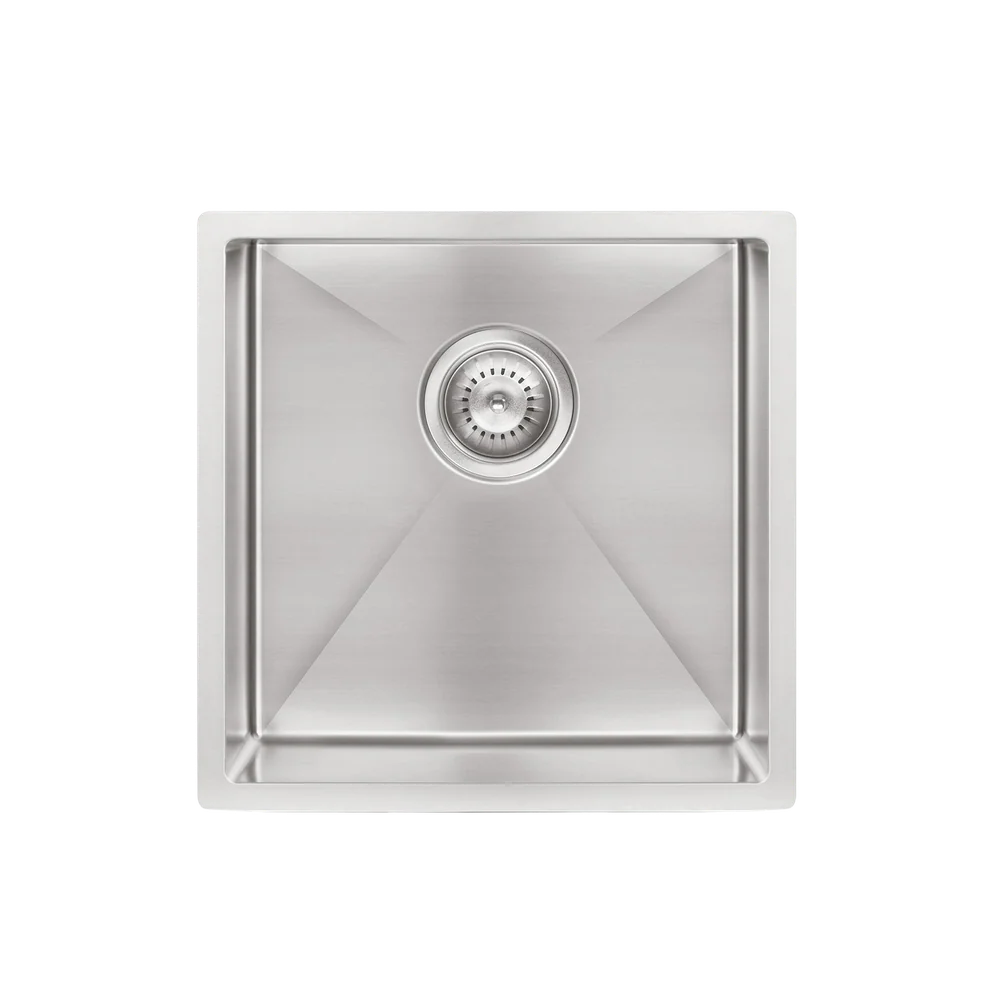 Meir Kitchen Sink Single Bowl 450 X 450 Brushed Nickel
