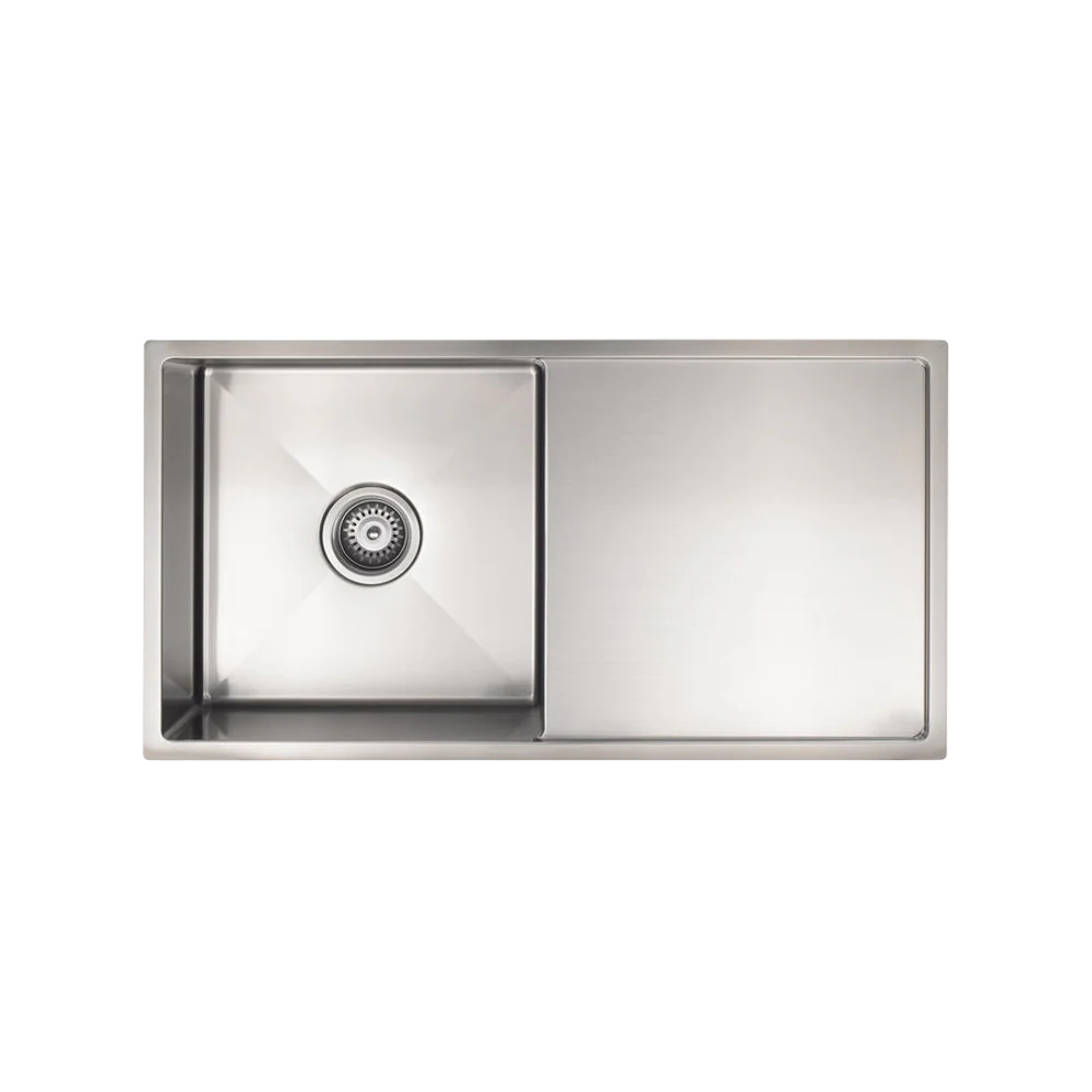 Meir Kitchen Sink Single Bowl And Drainboard 840 X 440 Brushed Nickel - Image 3