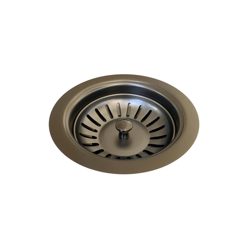 Meir Lavello Lavello Sink Strainer And Waste Plug Basket With Stopper Shadow Gunmetal - Image 3