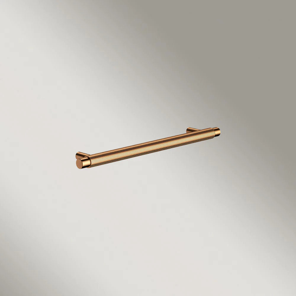 Meir Oppen Round Pull 200mm Cabinet Handle Linear Lustre Bronze - Image 2