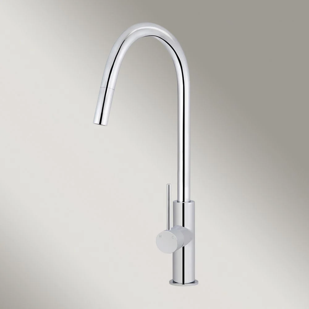 Meir Piccola Pull Out Kitchen Mixer Tap Polished Chrome - Image 2