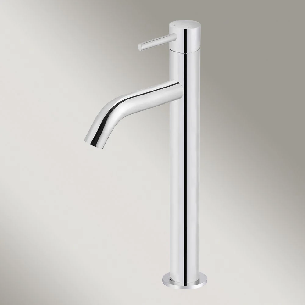 Meir Piccola Tall Basin Mixer Tap With 130mm Spout Polished Chrome - Image 2