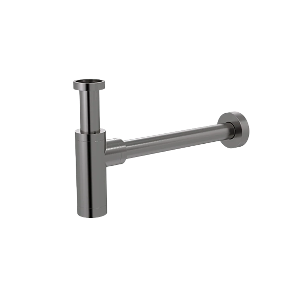 Meir Round Bottle Trap For 32mm Basin Waste And 32mm Waste Pipe With 40mm Adapter Shadow Gunmetal