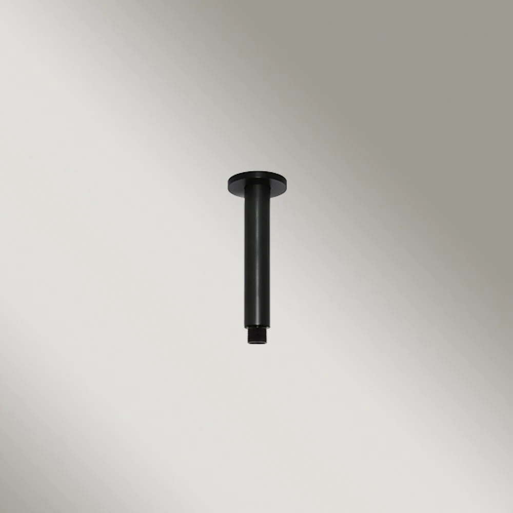 Meir Round Ceiling Shower Arm 150mm Matte Black - Image 2