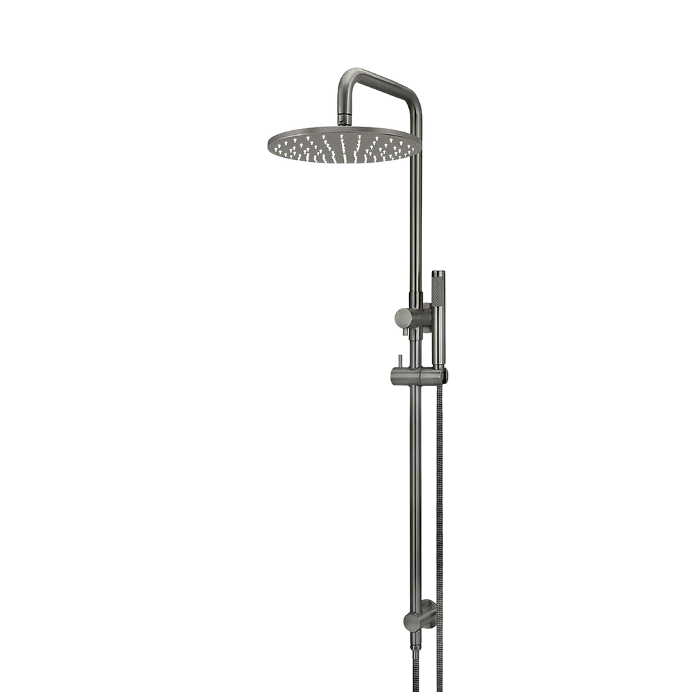 Meir Round Combination Shower Rail 300mm Rose Single Function Hand Shower Shadow Gunmetal - Image 3