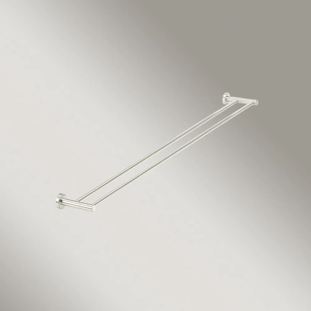 Meir Round Double Towel Rail 900mm Brushed Nickel - Image 2