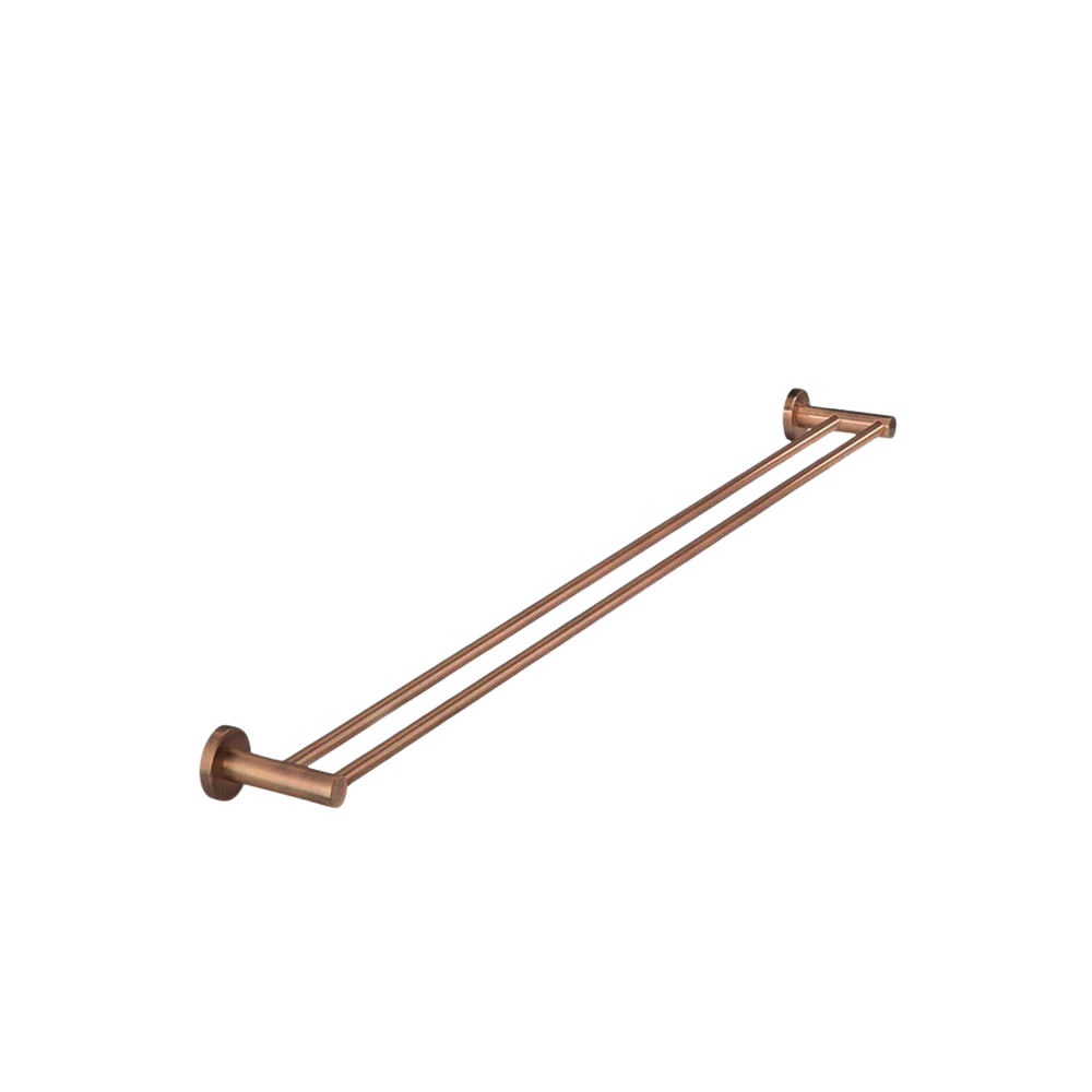 Meir Round Double Towel Rail 900mm Lustre Bronze