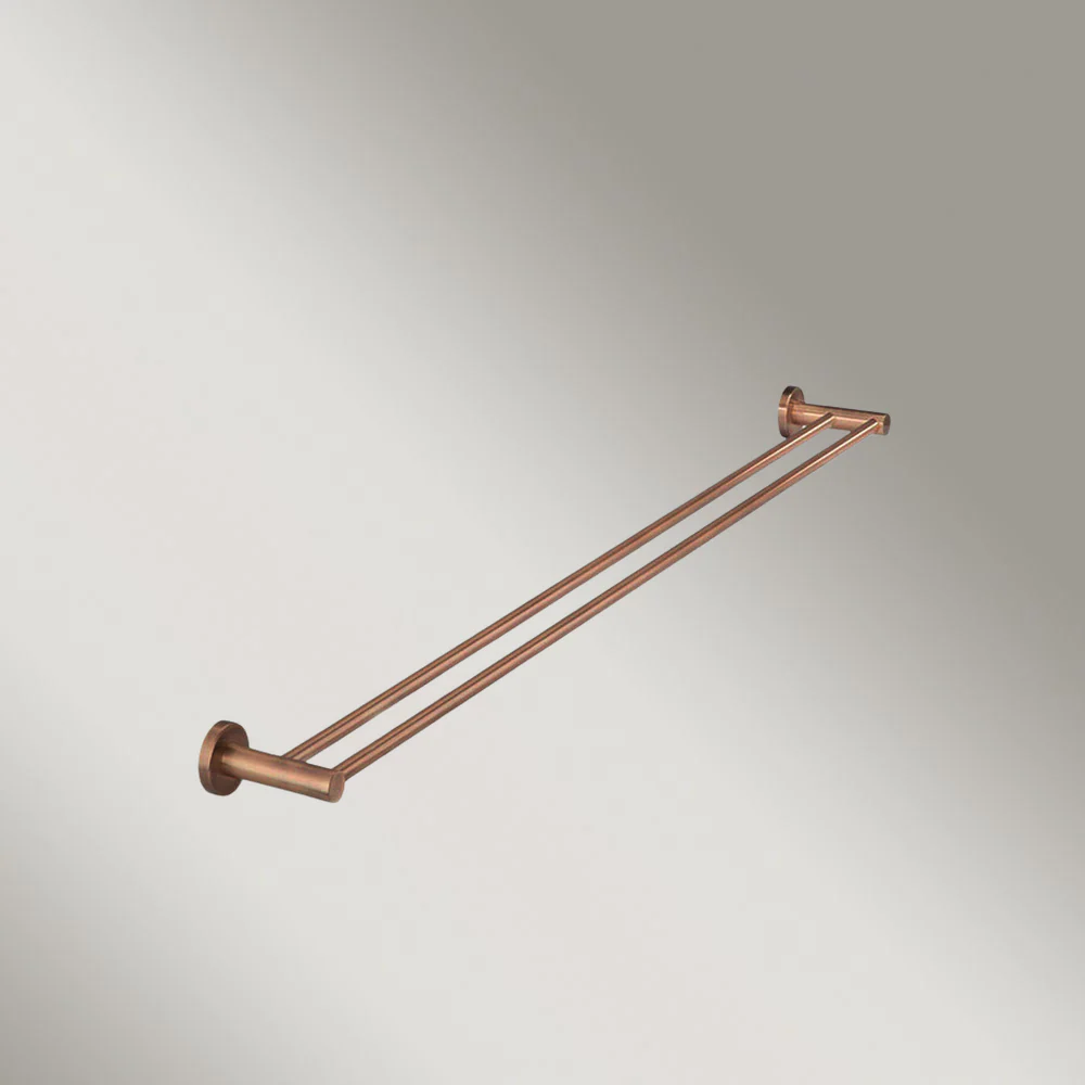 Meir Round Double Towel Rail 900mm Lustre Bronze - Image 2