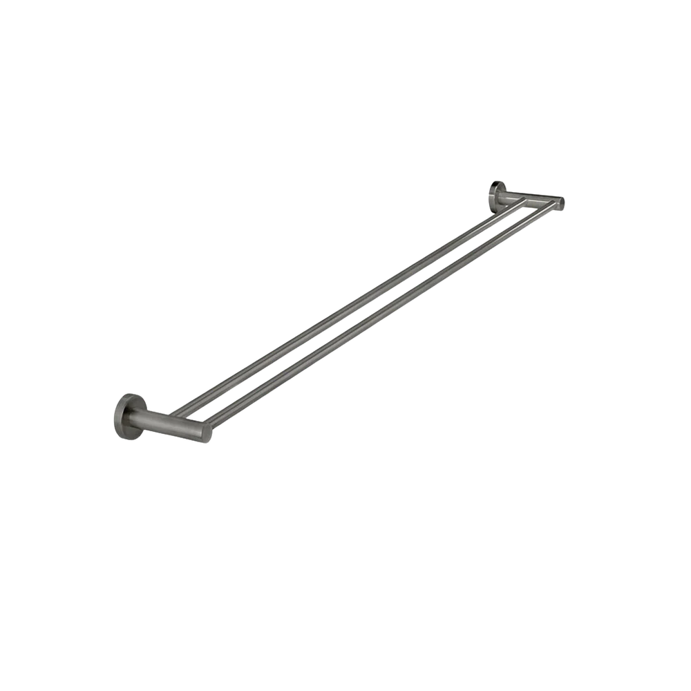 Meir Round Double Towel Rail 900mm Shadow Gunmetal - Image 3