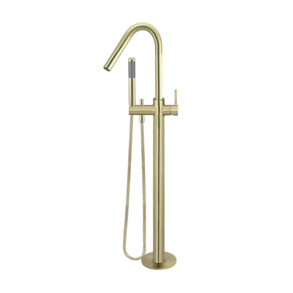 Meir Round Freestanding Bath Spout And Hand Shower Tiger Bronze - Image 3