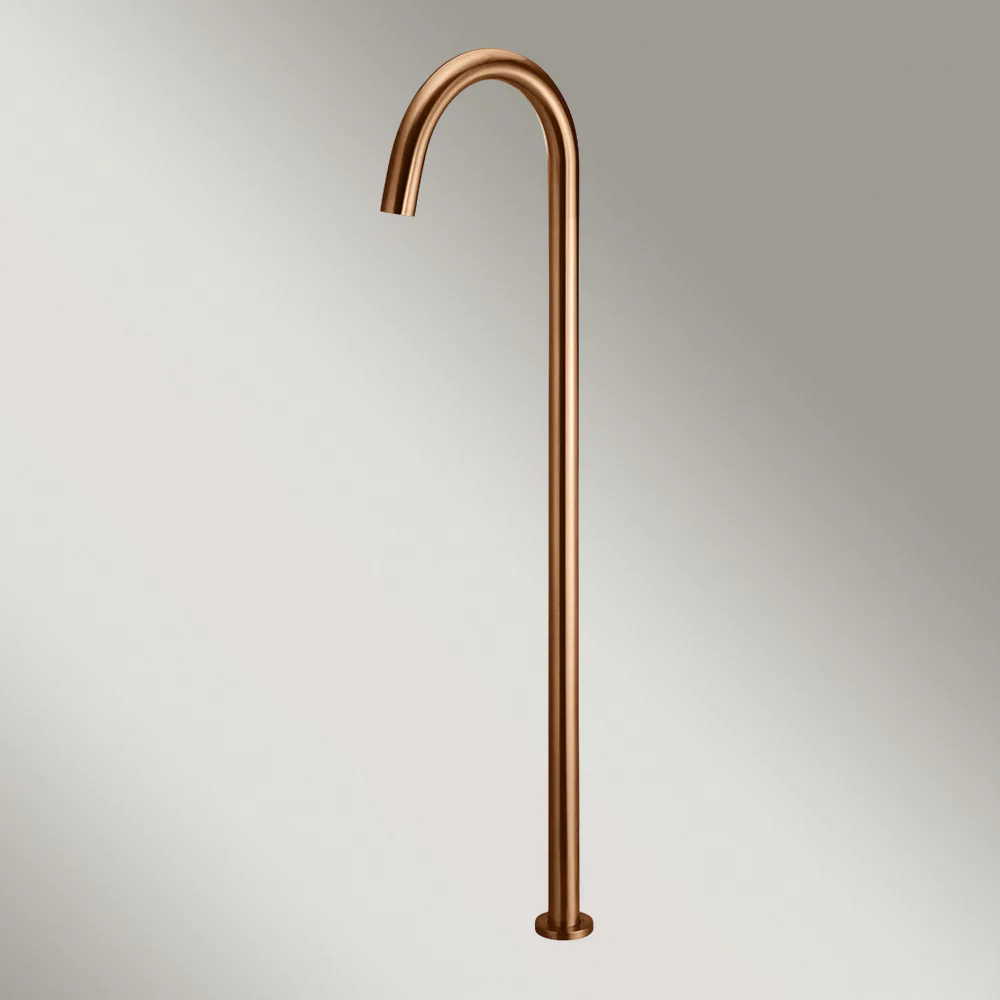 Meir Round Freestanding Bath Spout Lustre Bronze - Image 2