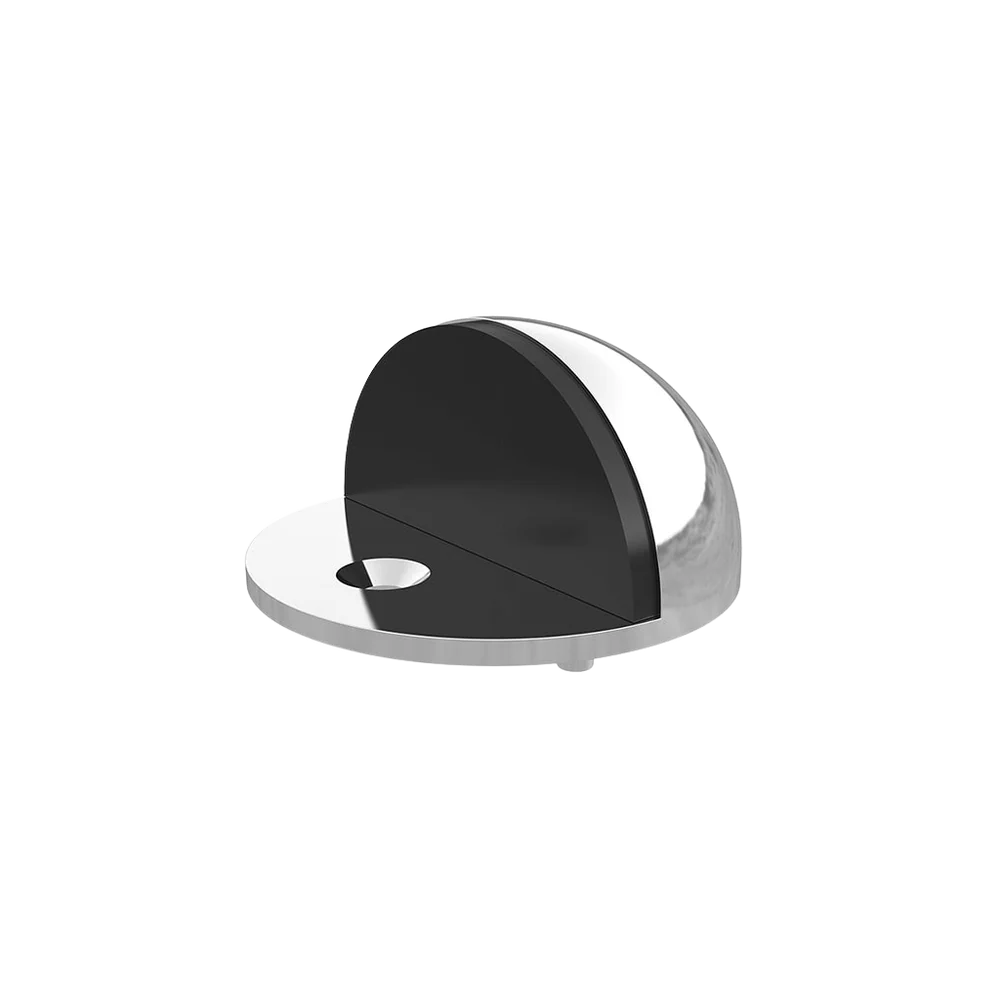 Meir Round Half Moon Door Stop Polished Chrome
