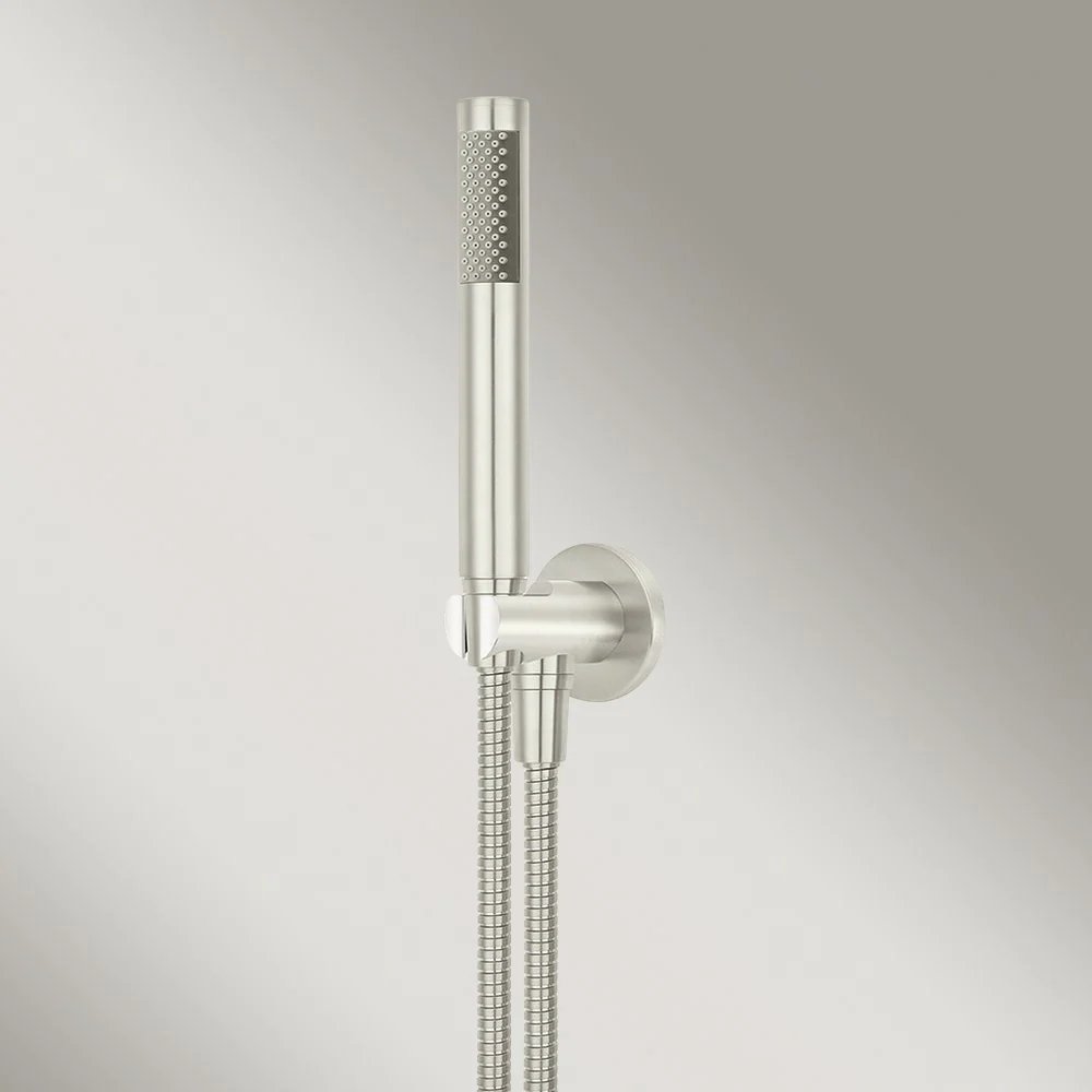 Meir Round Hand Shower On Fixed Bracket Brushed Nickel - Image 2