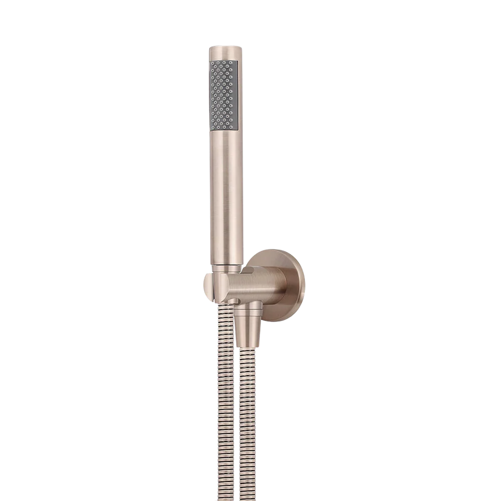 Meir Round Hand Shower On Fixed Bracket Champagne