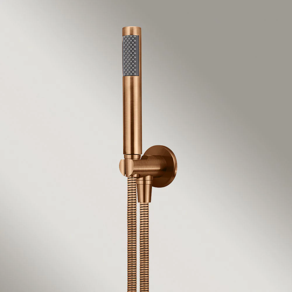 Meir Round Hand Shower On Fixed Bracket Lustre Bronze - Image 2
