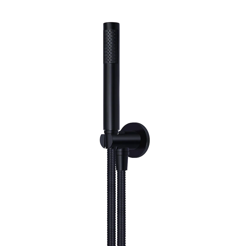 Meir Round Hand Shower On Fixed Bracket Matte Black - Image 3
