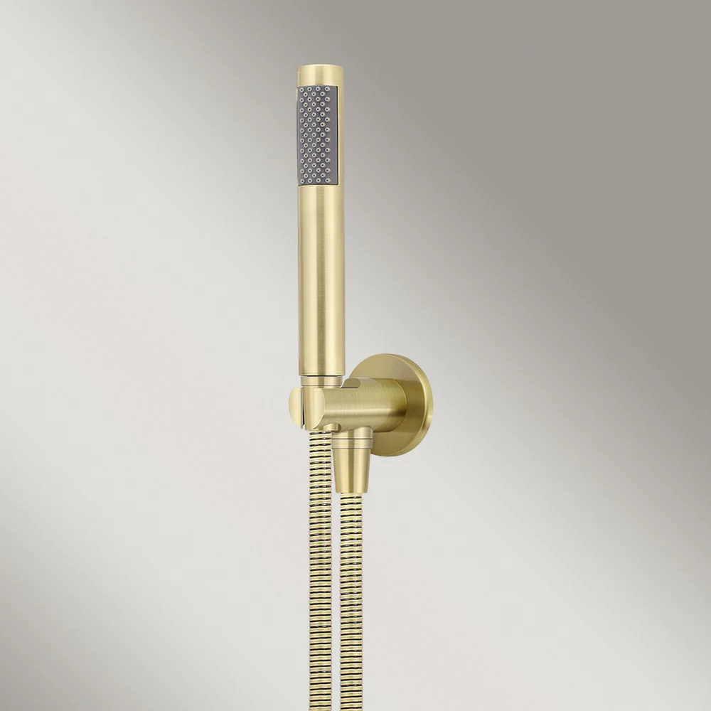 Meir Round Hand Shower On Fixed Bracket Tiger Bronze - Image 2