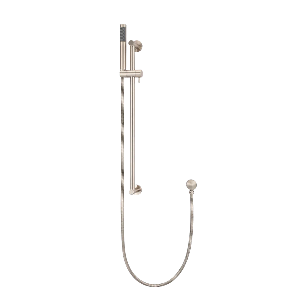 Meir Round Hand Shower On Rail Column Champagne - Image 3