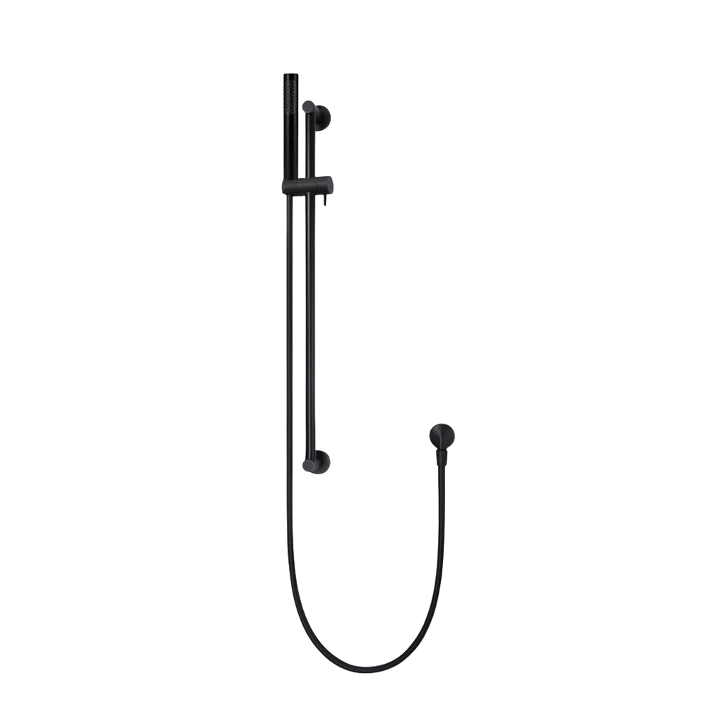 Meir Round Hand Shower On Rail Column Matte Black