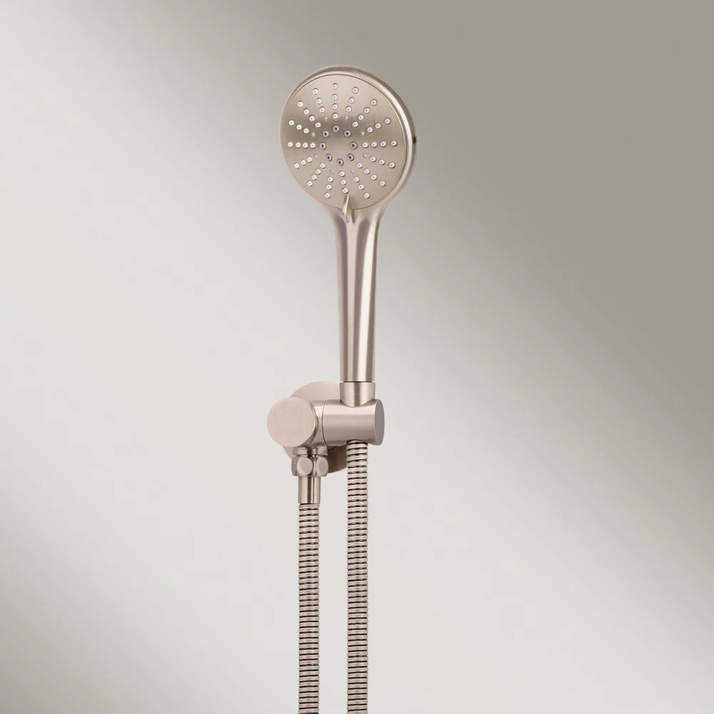 Meir Round Hand Shower On Swivel Bracket Champagne - Image 2