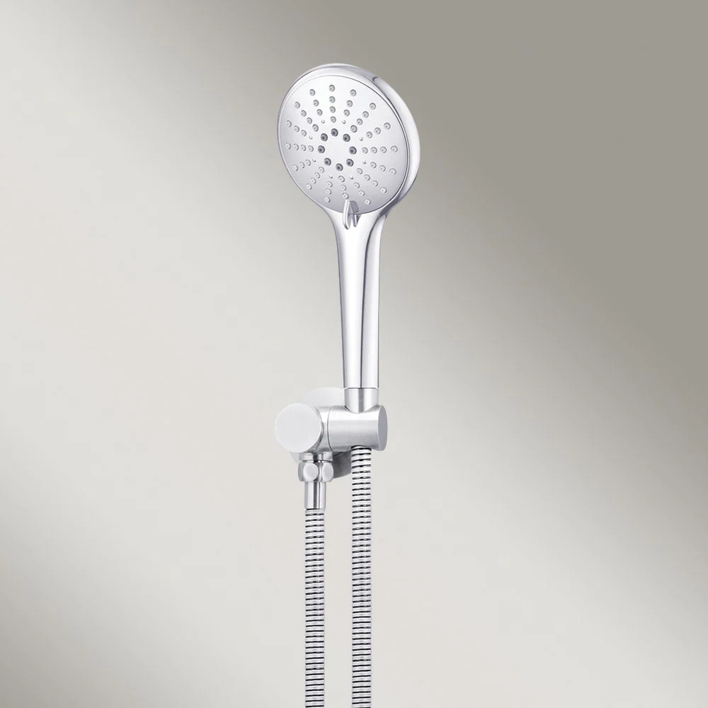 Meir Round Hand Shower On Swivel Bracket Polished Chrome - Image 2