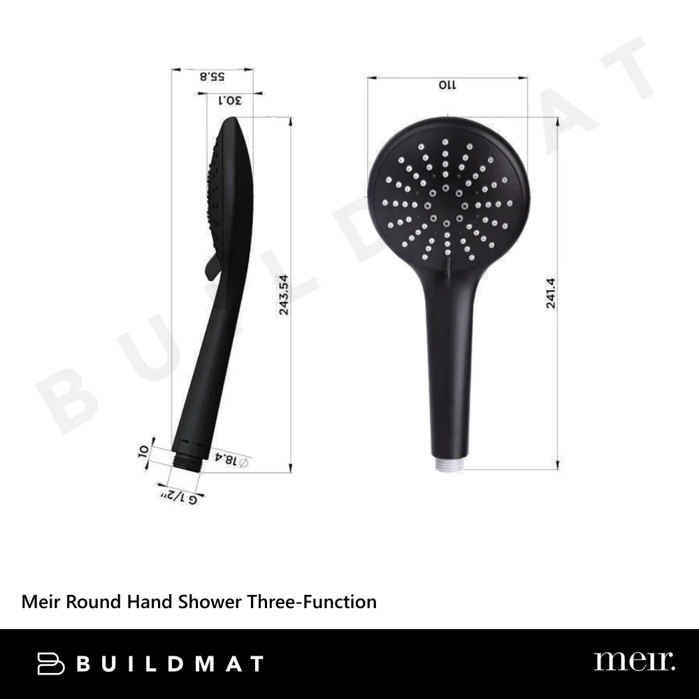 Meir Round Hand Shower Three-Function Brushed Nickel - Image 4
