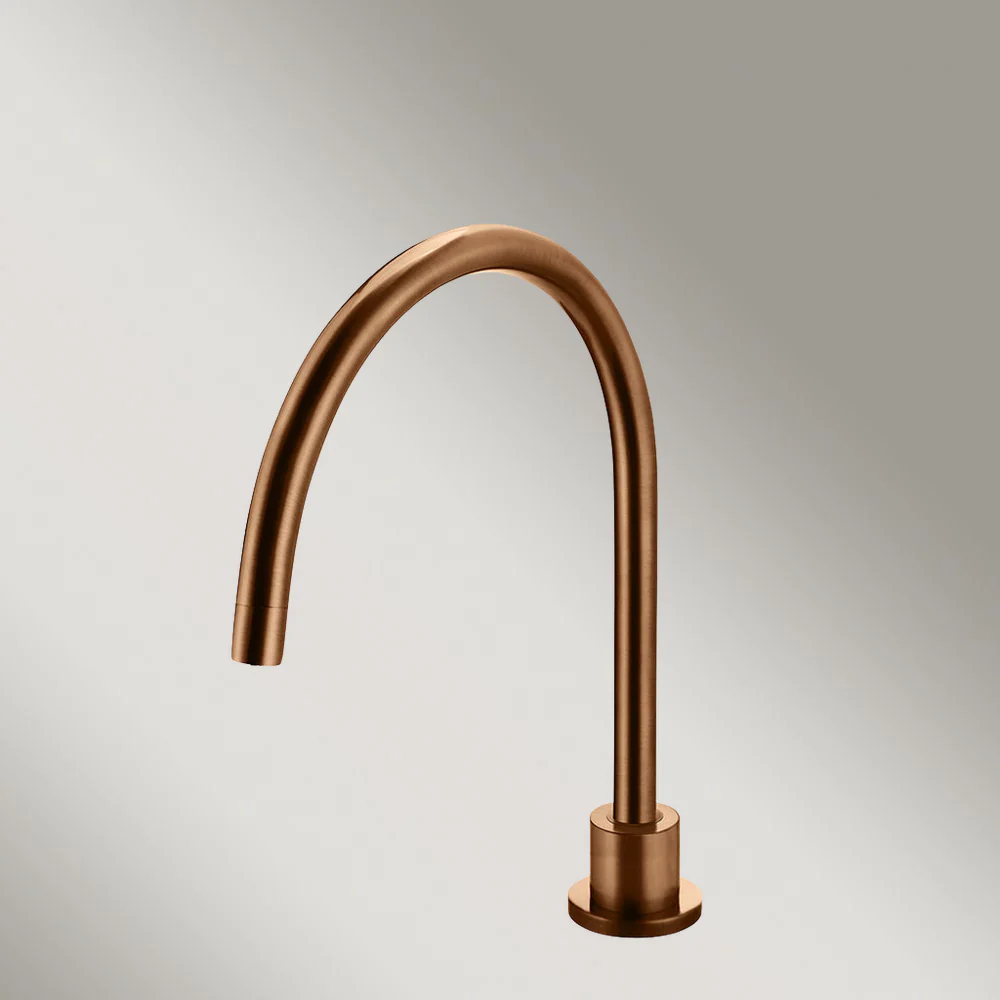 Meir Round High-Rise Swivel Hob Spout Lustre Bronze - Image 2