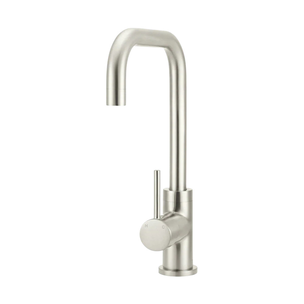 Meir Round Kitchen Mixer Tap Brushed Nickel - Image 3